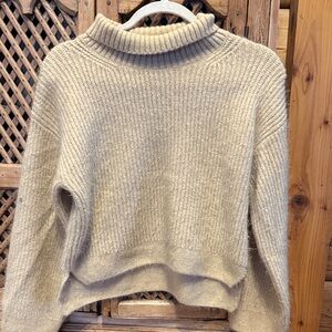 Topshop Beige Cowl Neck Sweater